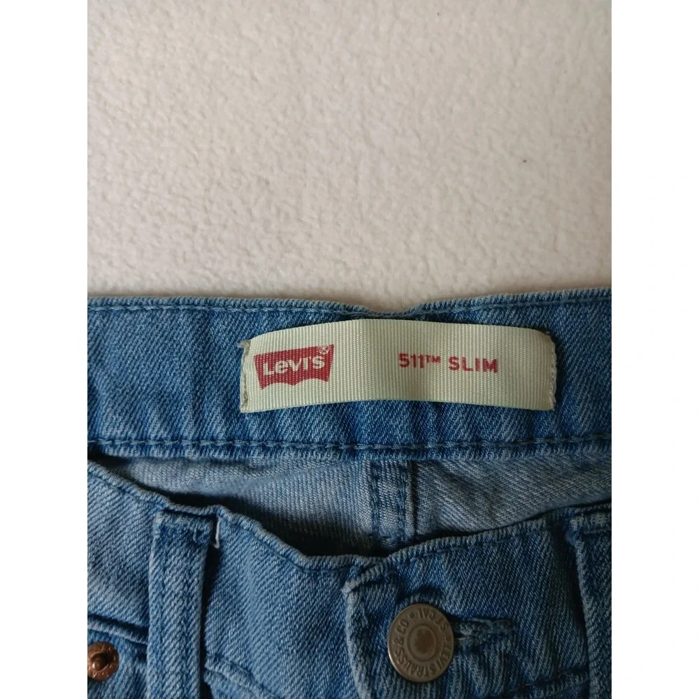 Levis 511 Slim Jeans Boys 14 Regular 27x27 Blue Straight Stretch Denim‎